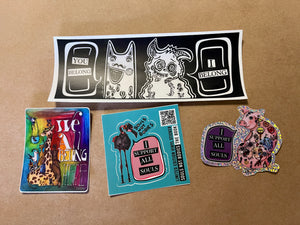 Personally signed w/stickers