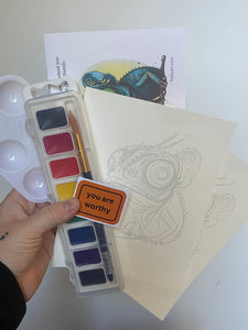 Chameleon watercolor kit (masking)