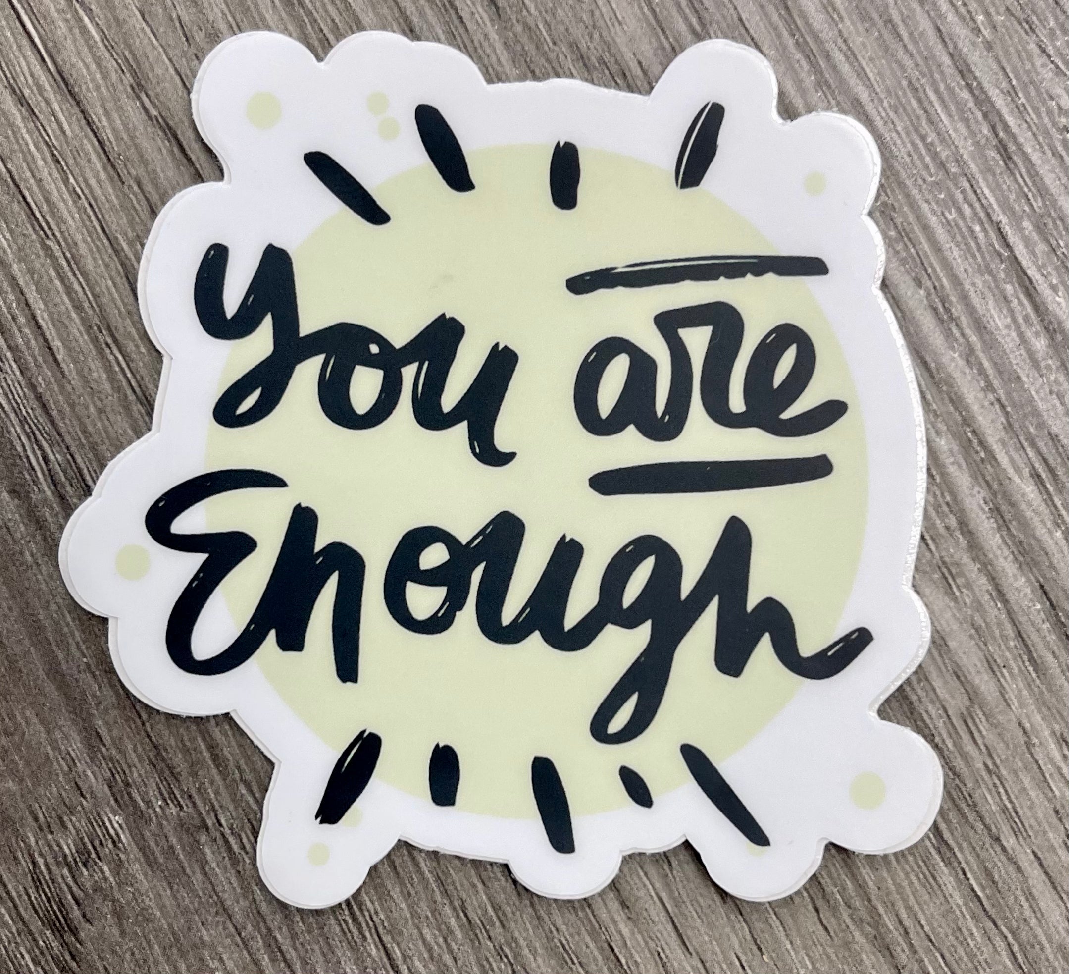 you are enough yellow