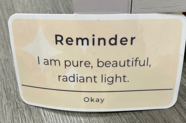 Reminder: Pure radiant beautiful radiant light