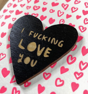 I effing love you magnet and card