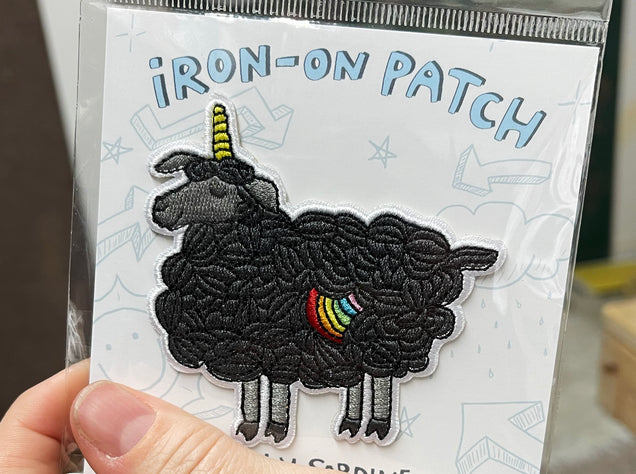 Black Sheep Rainbowcorn iron on patch